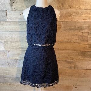 Hollister women’s embroidered  lace tank and skirt set